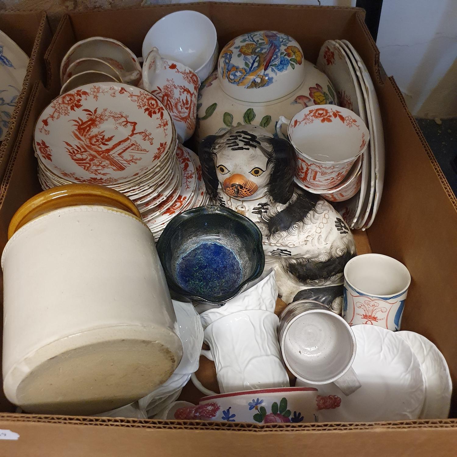 A Royal Crown Derby part tea service, and other assorted ceramics (2 boxes) - Image 4 of 6