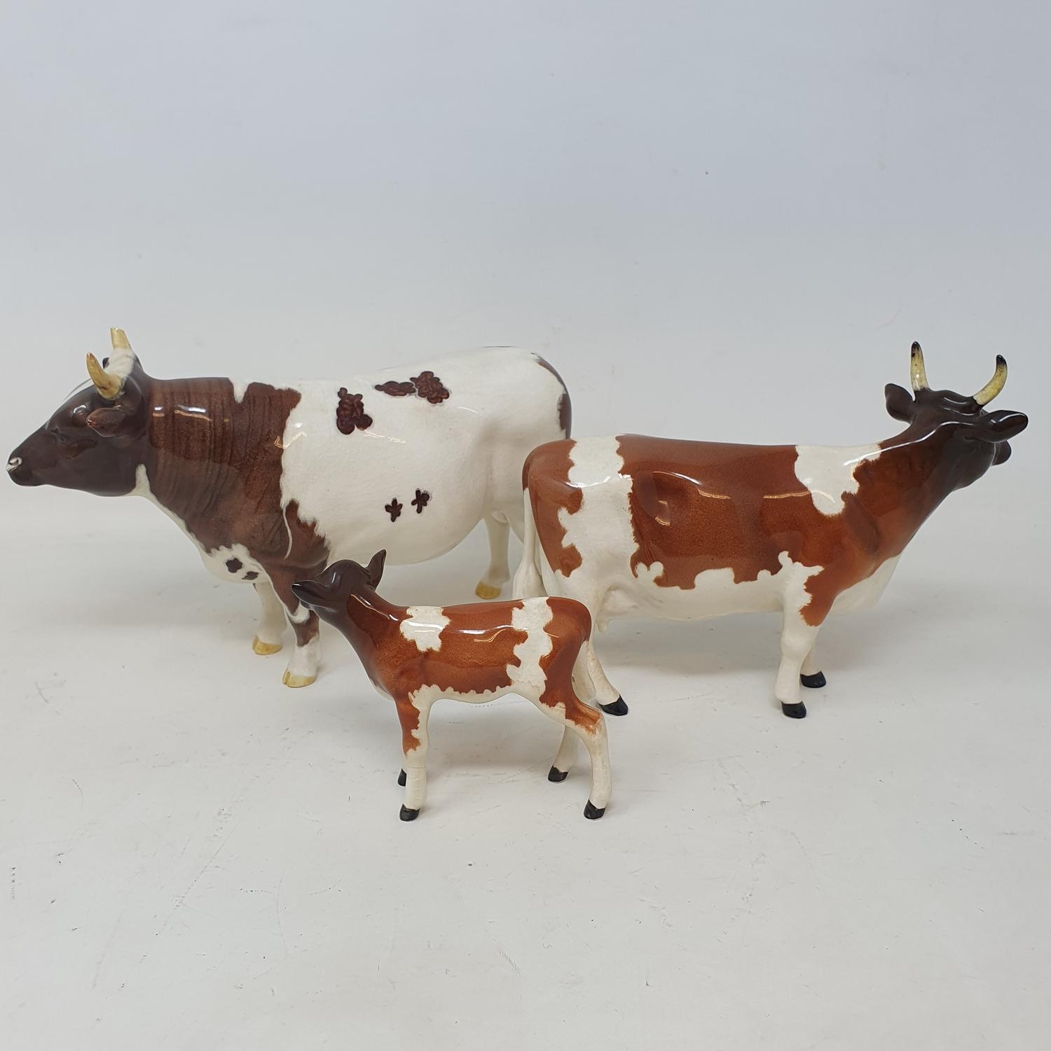 A Beswick Ayrshire cow CH. Ickham Bessie, 1350, an Ayrshire bull and an Ayrshire calf (3) - Image 2 of 3