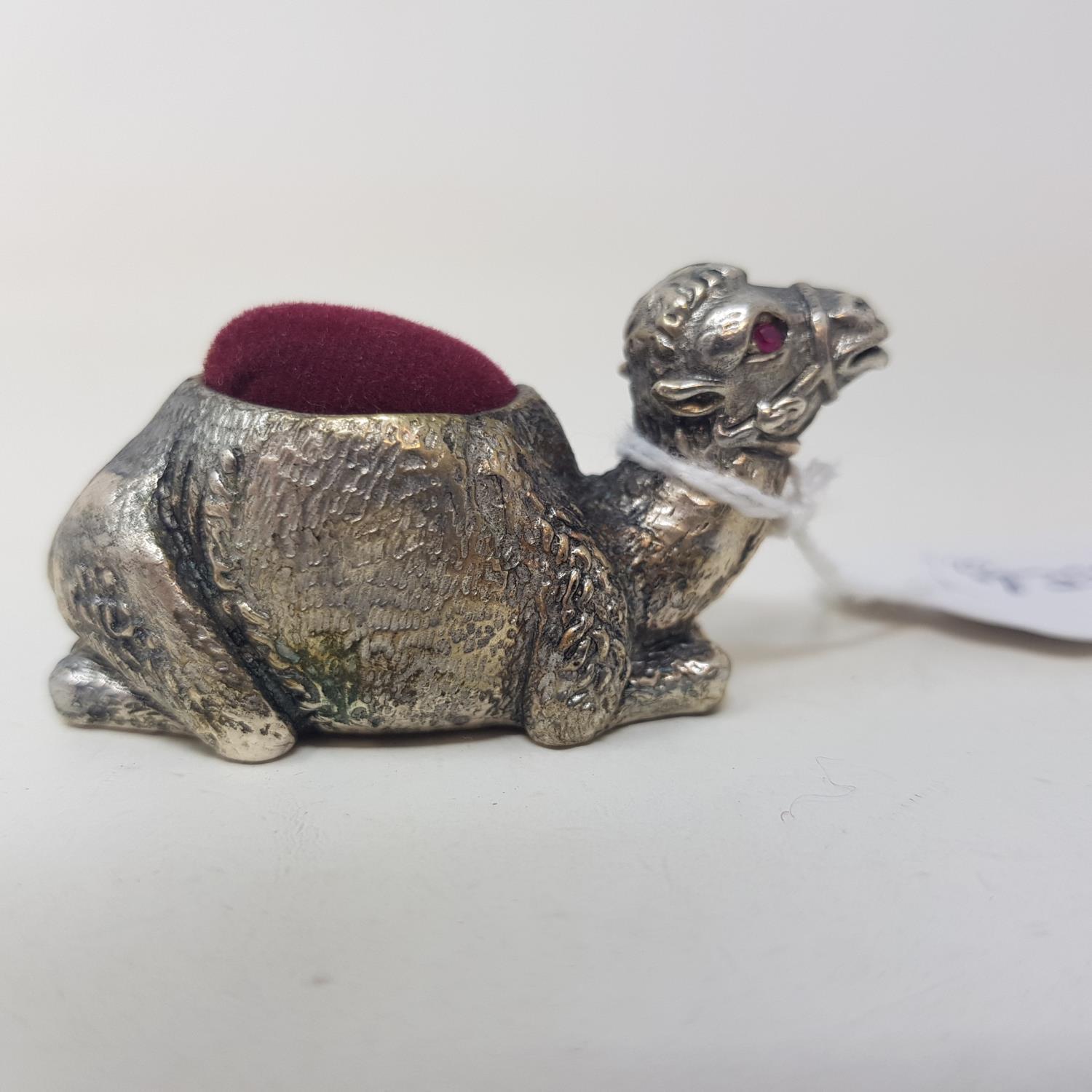 A silver plated camel pincushion - Image 3 of 3