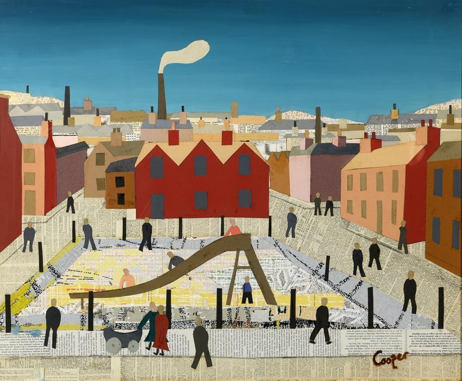 William A Cooper (b. 1923), The Playground, mixed media, 61 cm x 75 cm Signed titled and dated