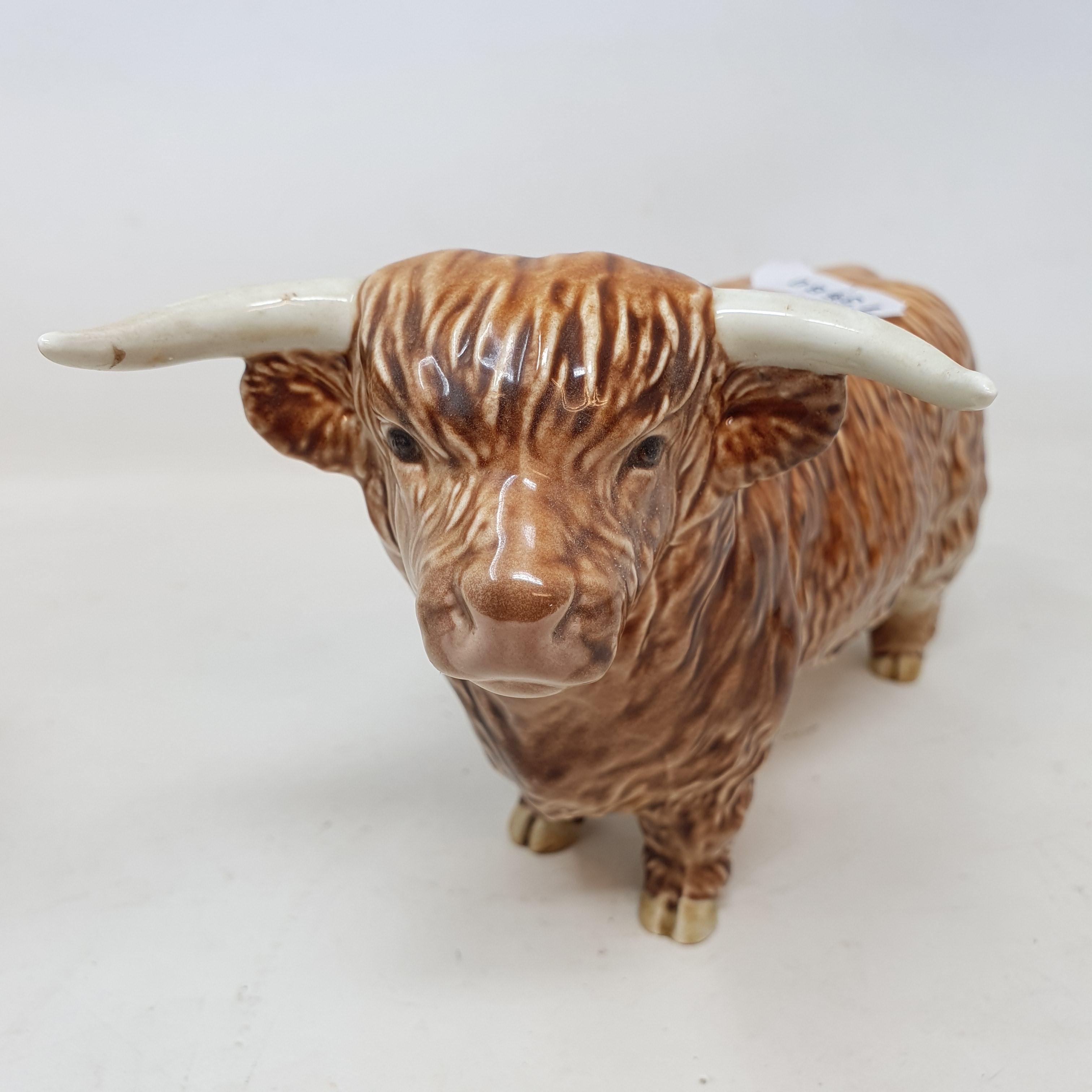 A Beswick Highland bull, 2008, a Highland cow, 1740, and a Highland calf, 1827D (3) - Image 8 of 10