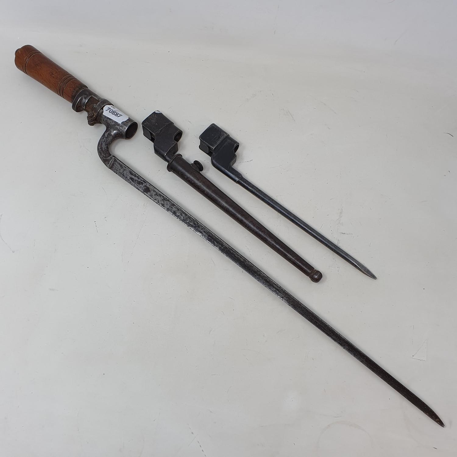 An early 20th century bayonet, 53 cm and two pig sticker bayonets, one with scabbard (3) - Image 3 of 26