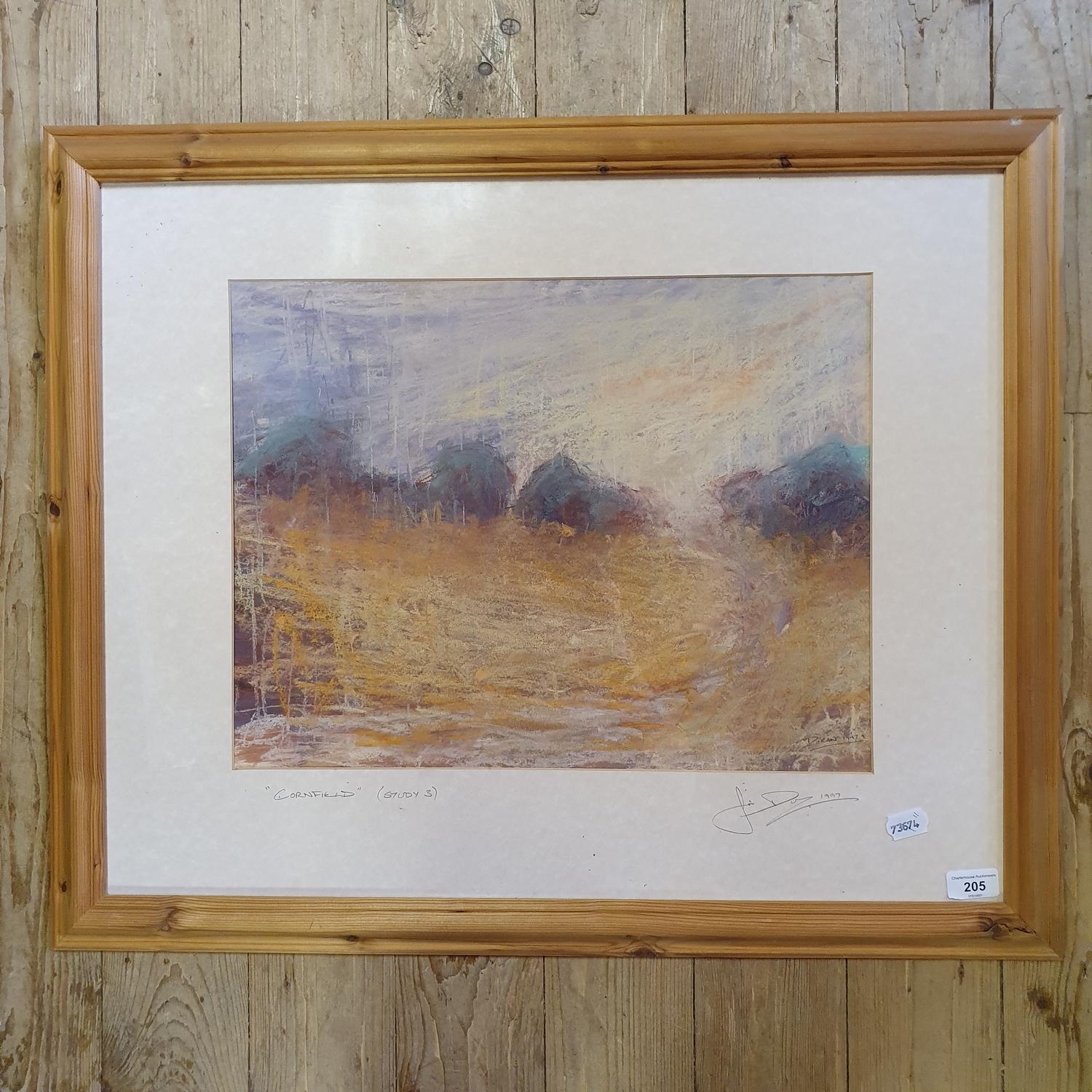 Doran, Cornfield, (study 3), pastel, signed and dated 1997, 37 x 48 cm - Image 2 of 3