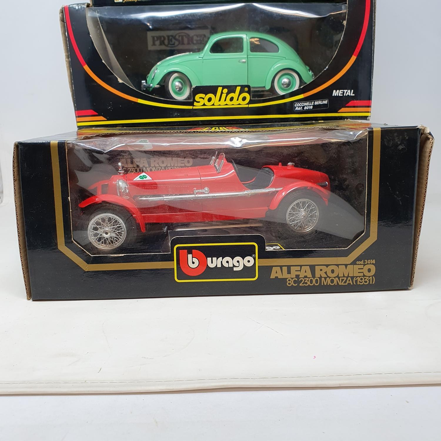 A Burago Alfa Romeo 8C 2300 Monza (1931) and various other model cars, all boxed, (2 boxes) - Image 3 of 6