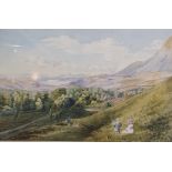 S E Treweek, landscape, watercolour, 27 x 42 cm, another landscape, 19 x 28 cm (2)