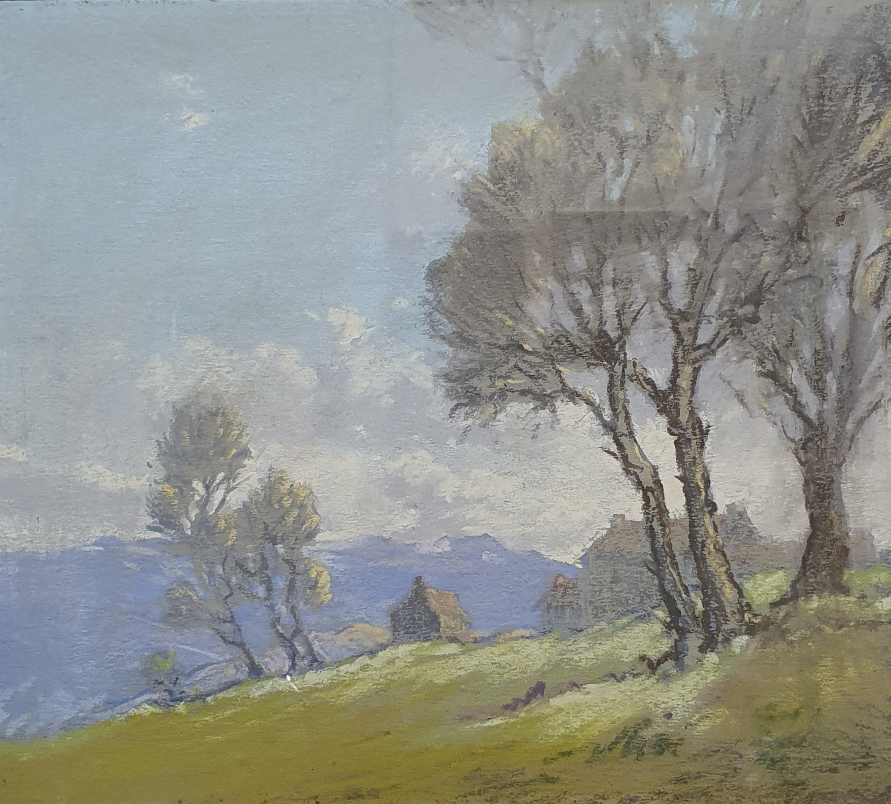 Robert Leslie Howey, dales landscape, pastel, signed on the mount, 22 x 24 cm - Image 2 of 7