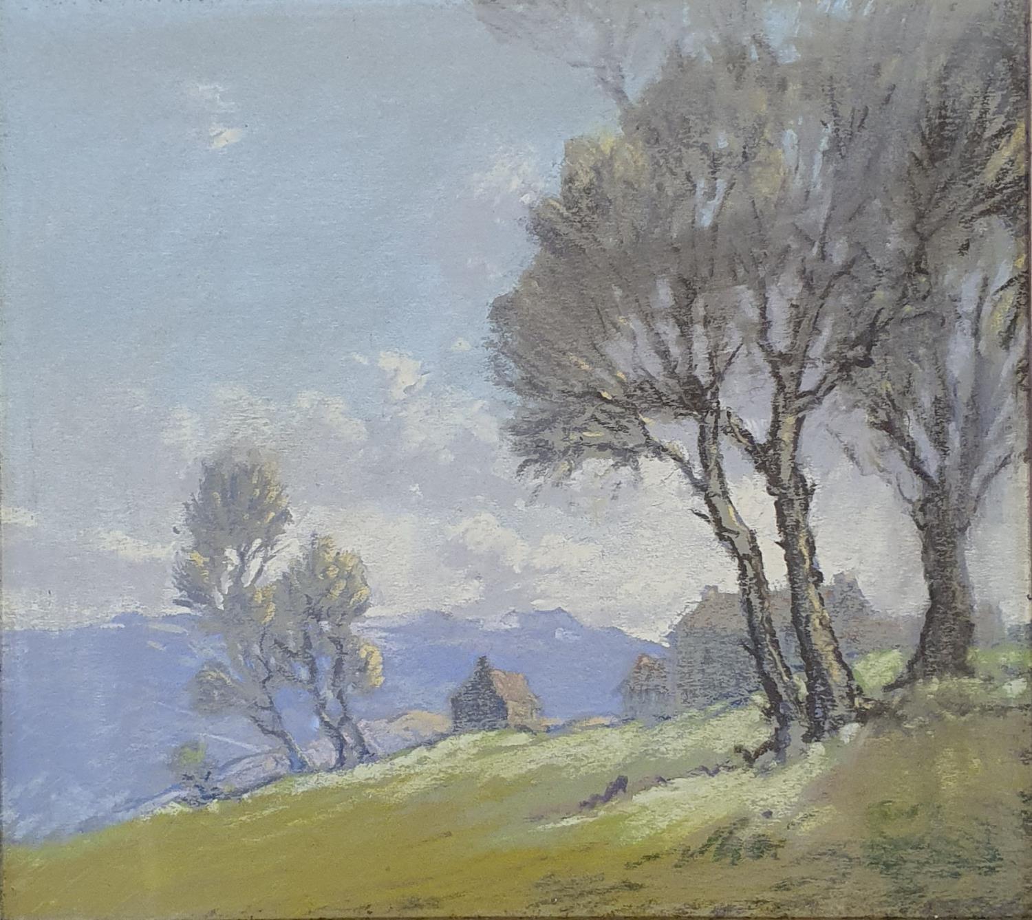 Robert Leslie Howey, dales landscape, pastel, signed on the mount, 22 x 24 cm