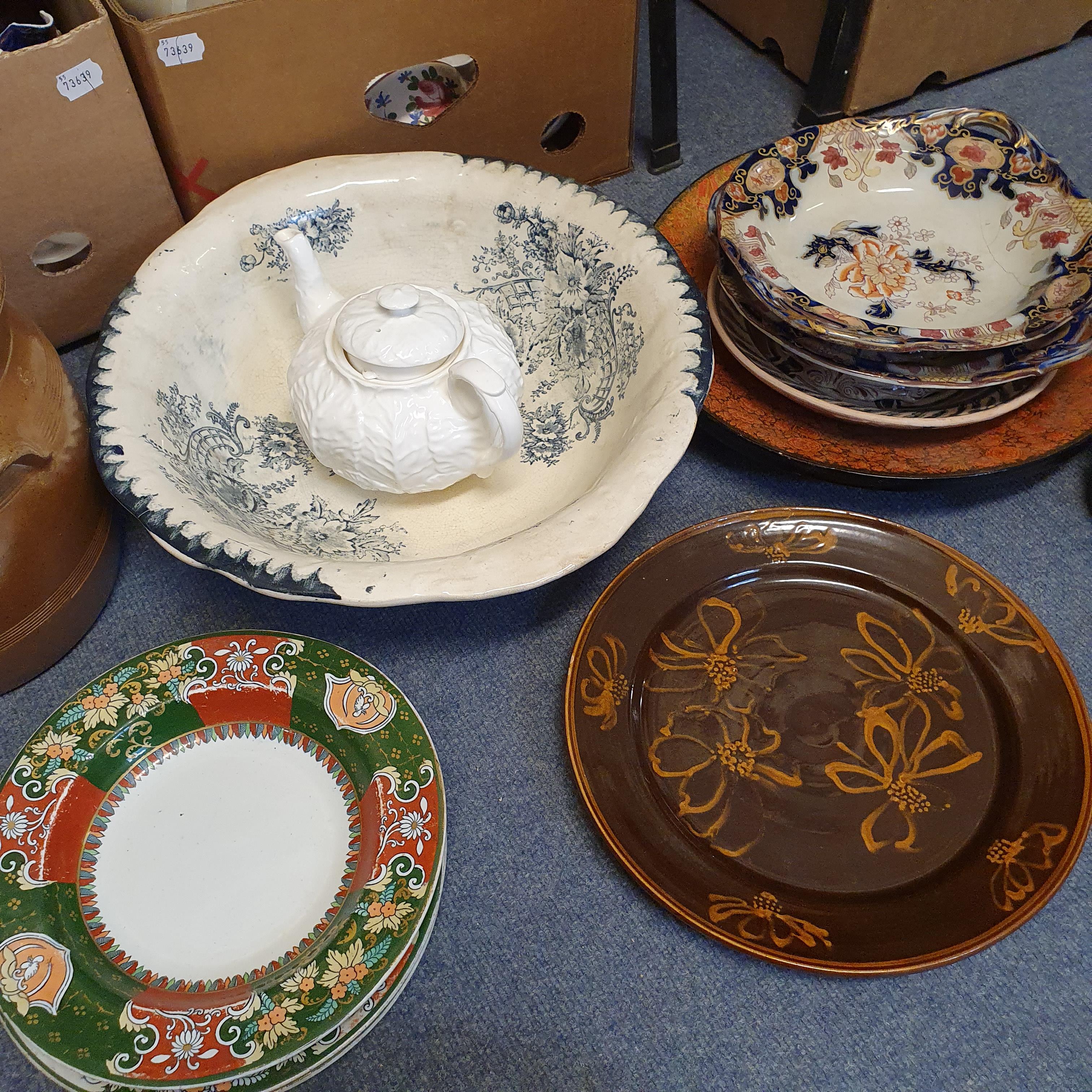 A Royal Crown Derby part tea service, and other assorted ceramics (2 boxes) - Image 12 of 14