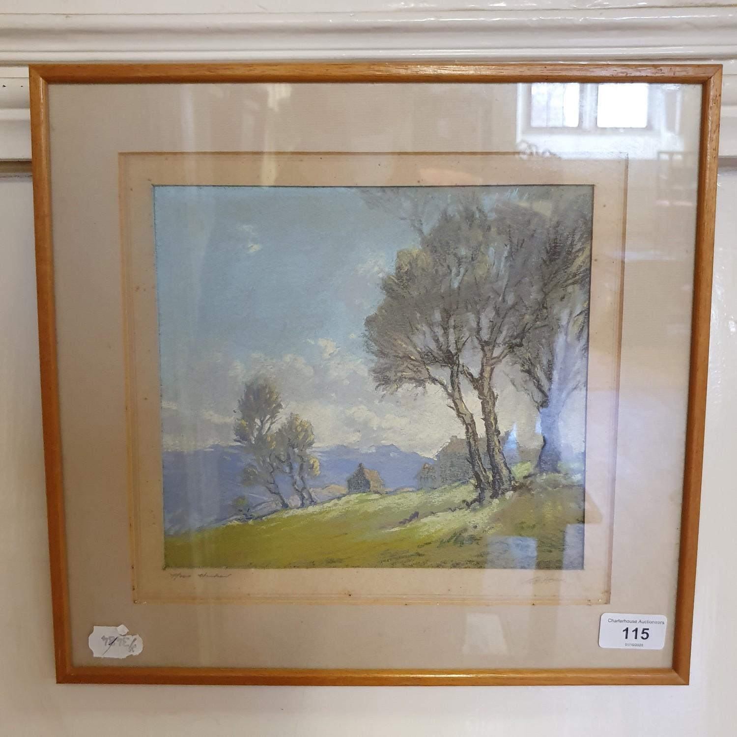 Robert Leslie Howey, dales landscape, pastel, signed on the mount, 22 x 24 cm - Image 7 of 7