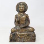 A Burmese bronze Buddha, 22 cm