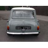 1965 Morris Cooper Registration number HKL 479D Tweed grey with a Old English white roof Matching