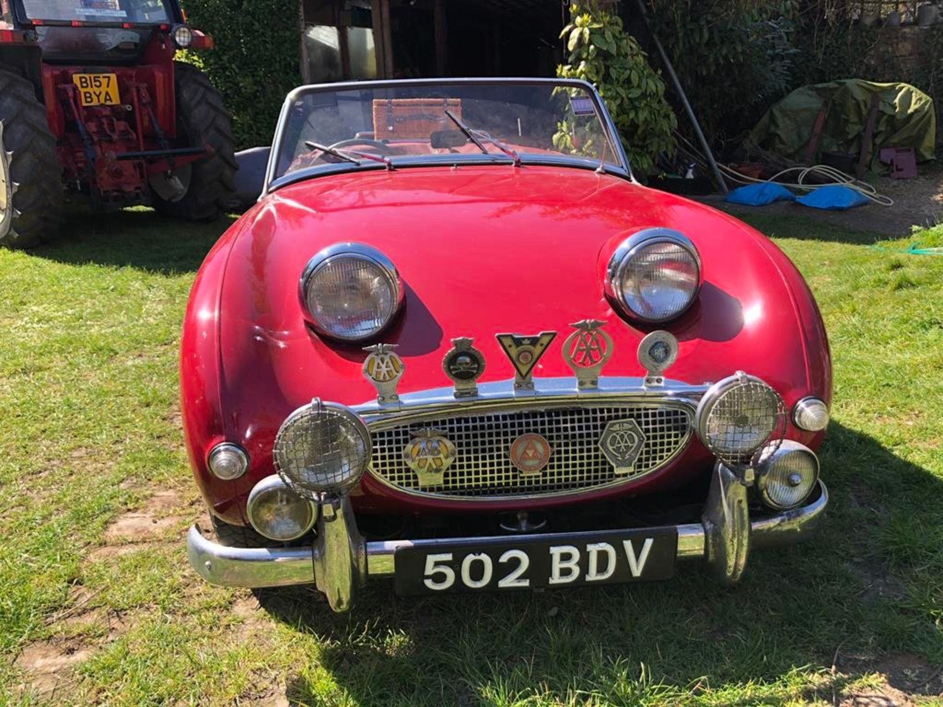 1959 Austin Healey Frogeye Sprite Registration number 502 BDV Cherry red, the interior red piped - Image 24 of 33