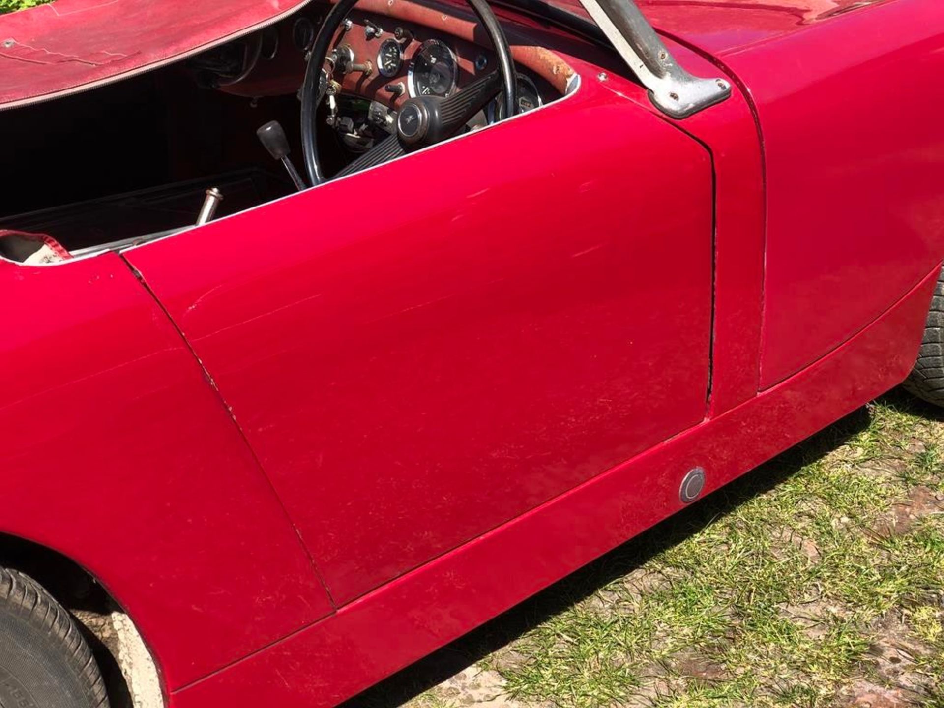 1959 Austin Healey Frogeye Sprite Registration number 502 BDV Cherry red, the interior red piped - Image 21 of 33