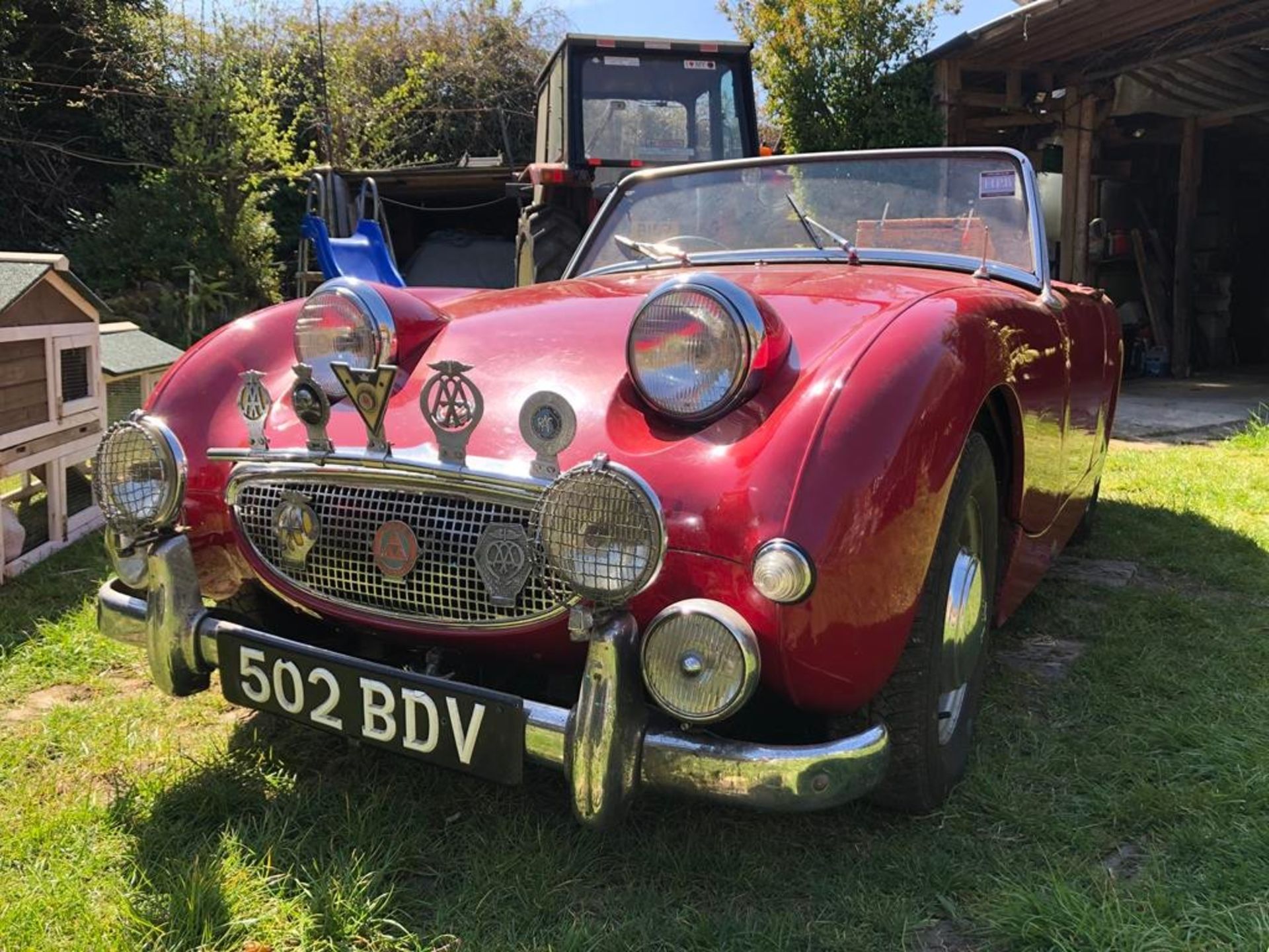 1959 Austin Healey Frogeye Sprite Registration number 502 BDV Cherry red, the interior red piped - Image 25 of 33