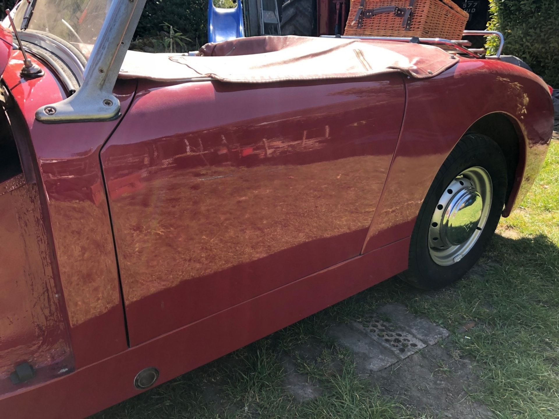 1959 Austin Healey Frogeye Sprite Registration number 502 BDV Cherry red, the interior red piped - Image 4 of 33