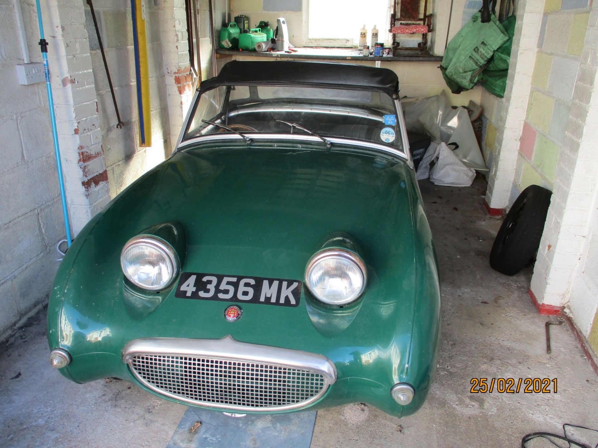 1960 Austin Healey Frogeye Sprite Registration number 4356 MK British Racing green Previously