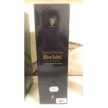 A litre bottle of Johnnie Walker Blue Label whisky, boxed Please note click and collect is not