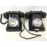 Two Bakelite spin dial telephones (2)