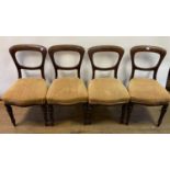 A set of six Victorian mahogany dining chairs (6)