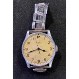 An Omega HS8 Fleet Air Arm Pilot's wristwatch, the back engraved H.S. (crows foot) 8 8504, lacks