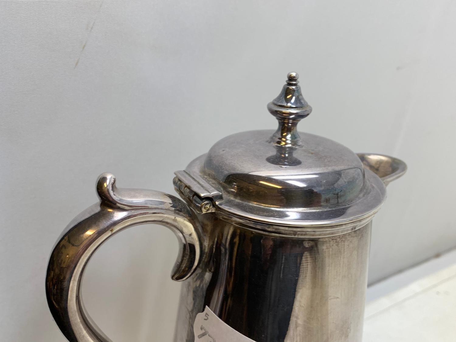 A 19th century silver plated centrepiece base, of naturalistic form, and two silver plated coffee - Image 4 of 10