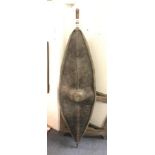 A hide shield, possibly Kenyan, 137 cm high