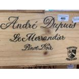 Twelve bottles of Andre Dupuis Le Merrandier Pinot Noir, assumed 2006, in own wooden case From a