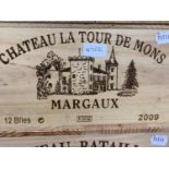 Twelve bottles of Chateau La Tour De Mons Margaux, 2009, in own wooden case From a Ferndown (