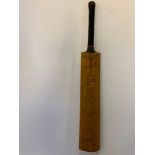 A Sykes Don Bradman Junior cricket bat, with England and Australia cricket team signatures, also
