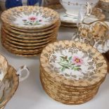 A mid-Victorian porcelain part tea and coffee service, decorated flowers, and other ceramics (box)