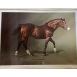 An S L Crawford signed print, Northern Dancer, limited edition number 460/500, three humorous signed