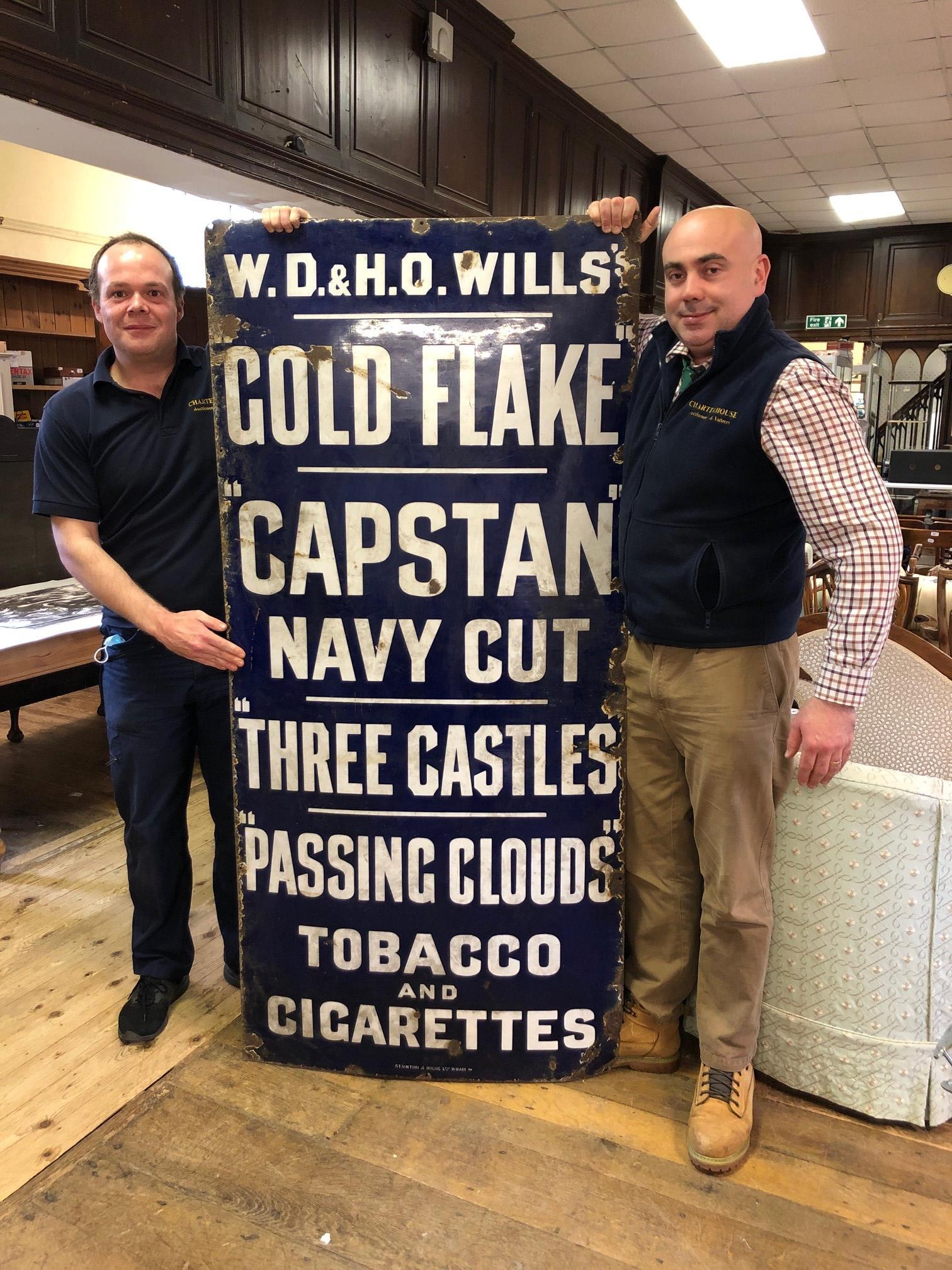 A large W. D. & H. O. Wills Gold Flake Capstan Navy Cut Three Castles Passing Clouds Tobacco and