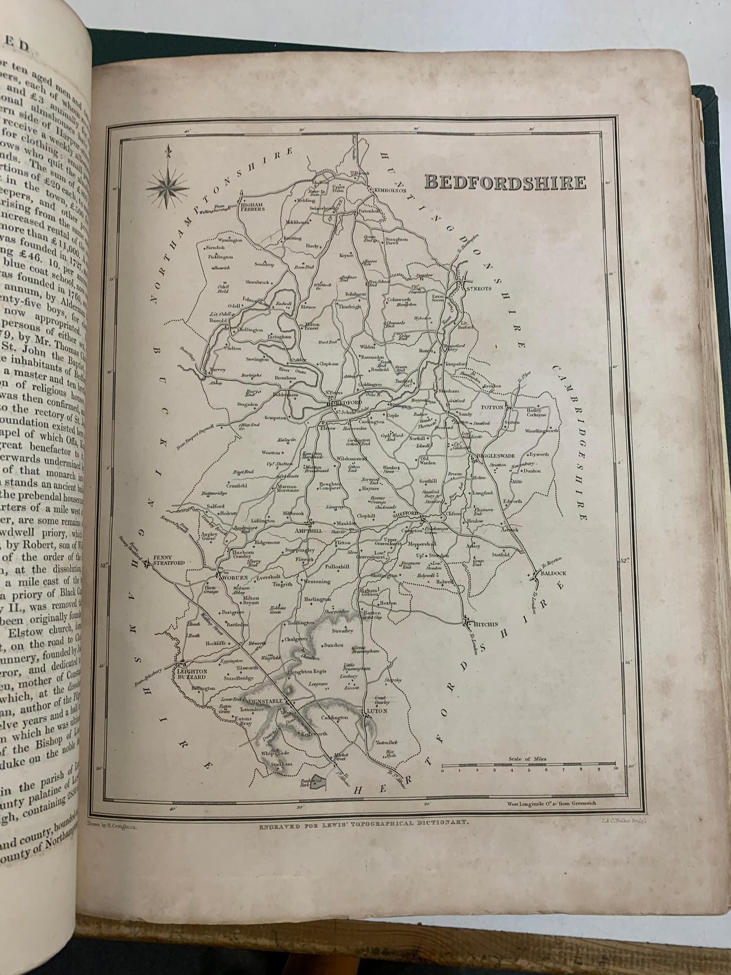 Lewis (Samuel) A Topographical Dictionary of England, four vols, 1831, rebound (poor) (4) - Image 2 of 3