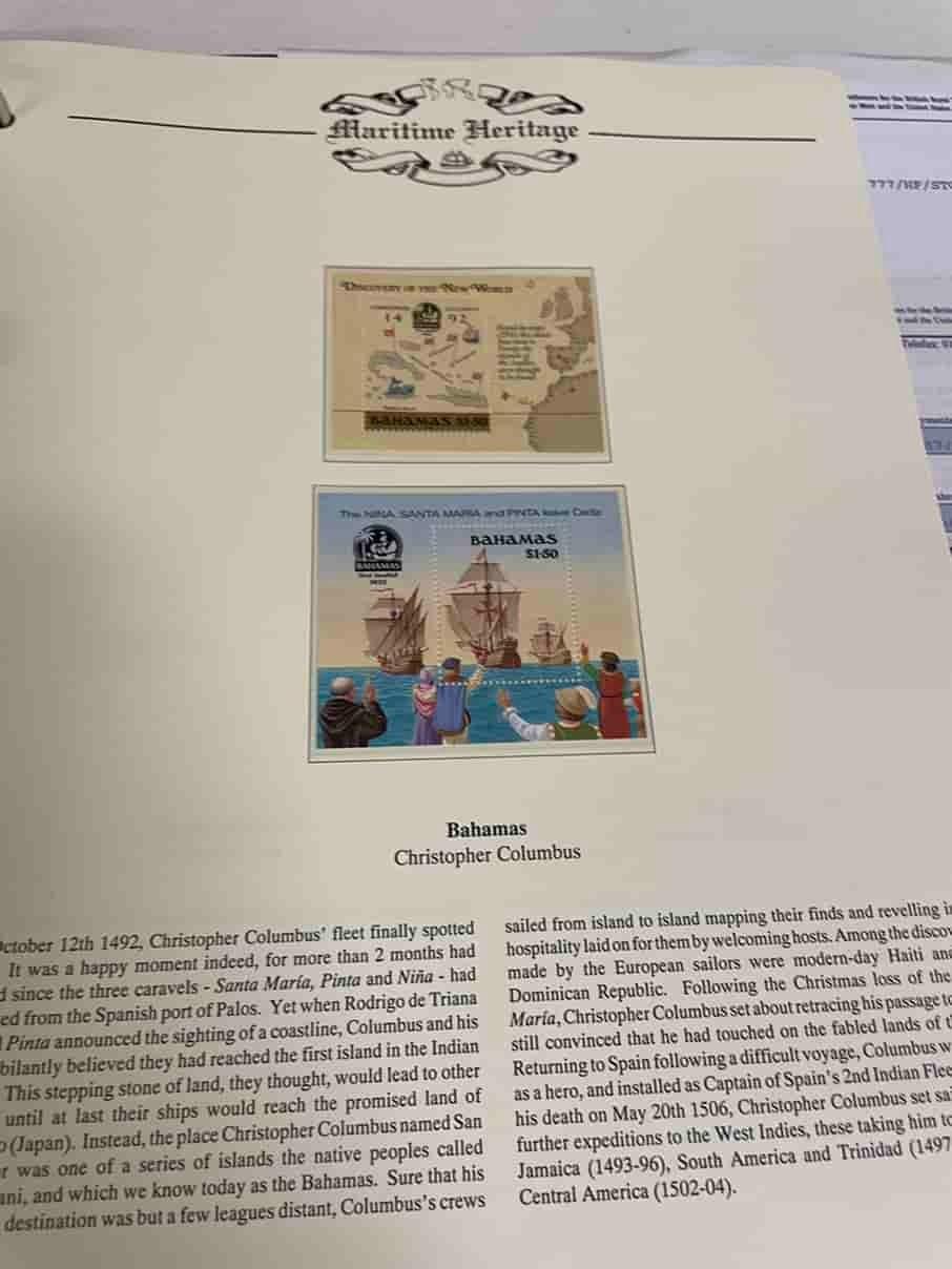 Westminster Maritime Heritage, Christopher Columbus, First Day Covers in three albums, and three - Bild 44 aus 346