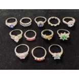 Assorted silver and other costume jewellery