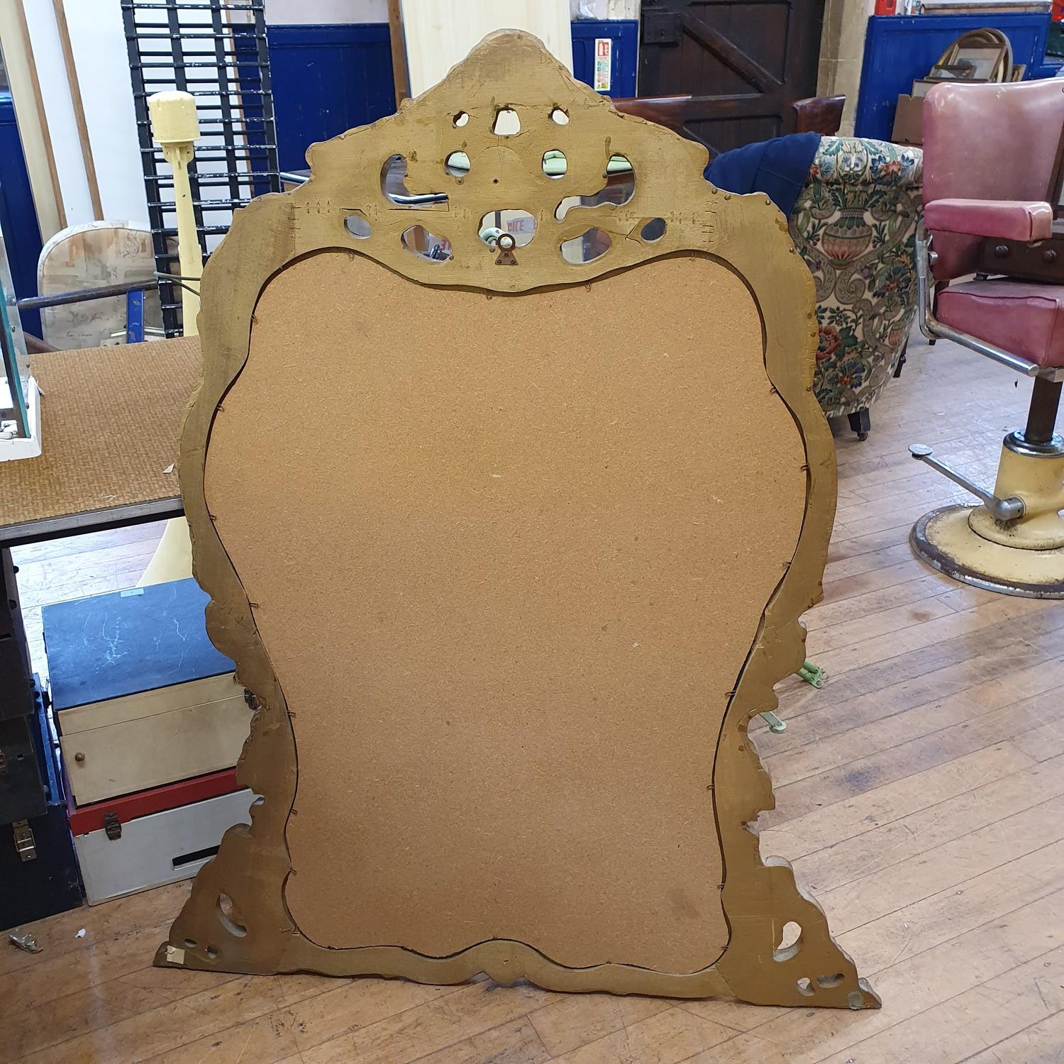 A rococo style gilt gesso wall mirror, 130 x 103 cm - Image 3 of 3