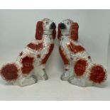 A pair of Staffordshire flat back spaniels, various other ceramics and glass (4 boxes)