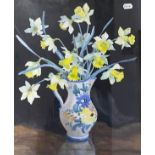 Helen Seddon (Cornish fl. 1925 - 1955), still life of daffodils, watercolor, signed, 54 x 43 cm