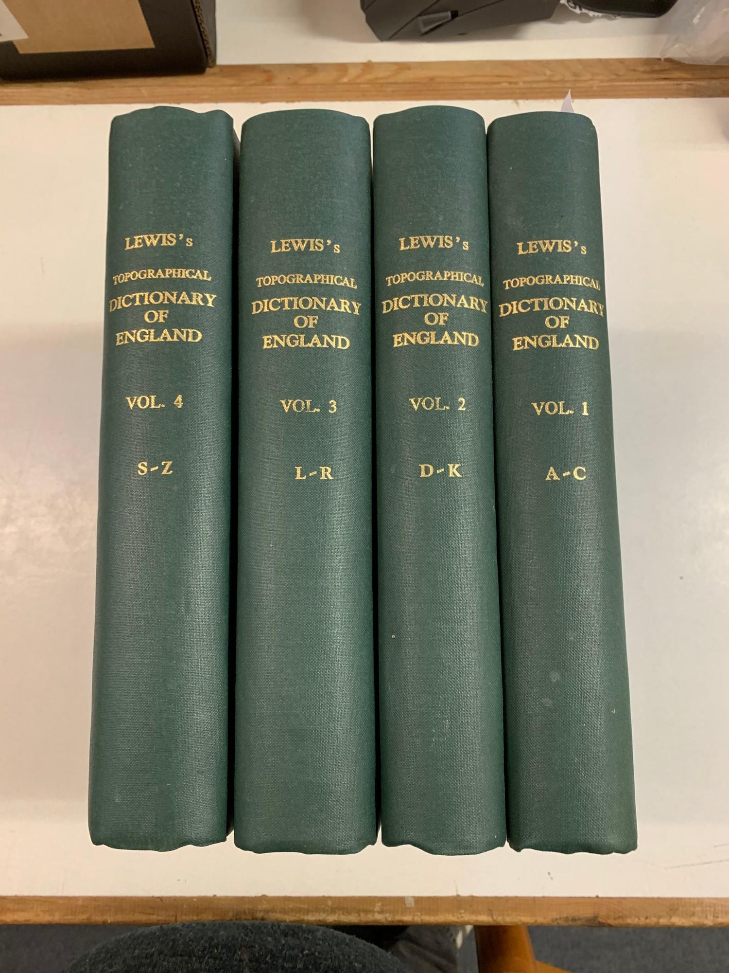 Lewis (Samuel) A Topographical Dictionary of England, four vols, 1831, rebound (poor) (4)