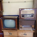 A vintage G.E.C. TV, two radios, (3)