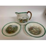 A Copeland Spode Going to Halloa part tea and dinner and service, some damages (box)