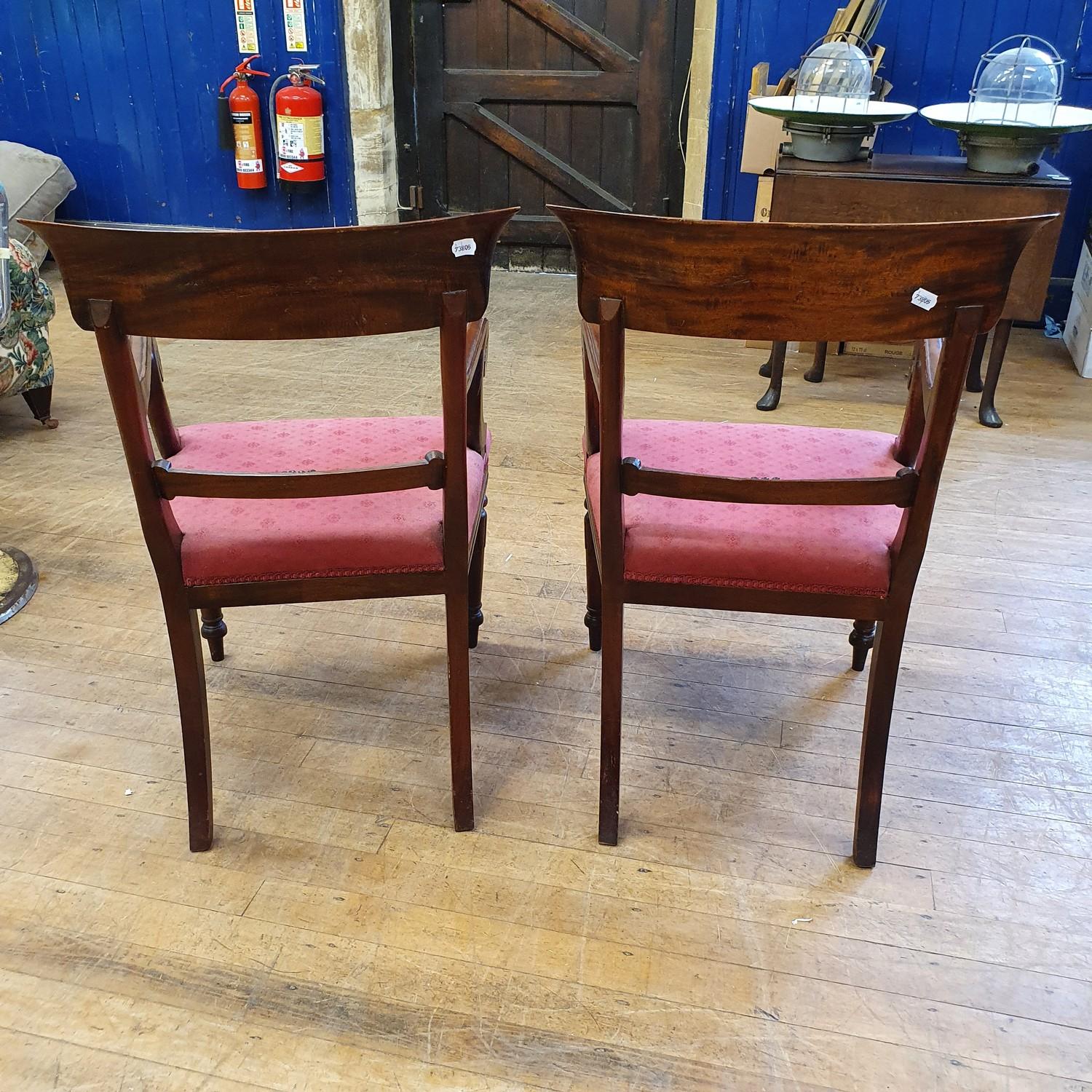 A pair of 19th century style mahogany carver chairs (2) - Image 3 of 4