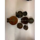 Seven fishing reels