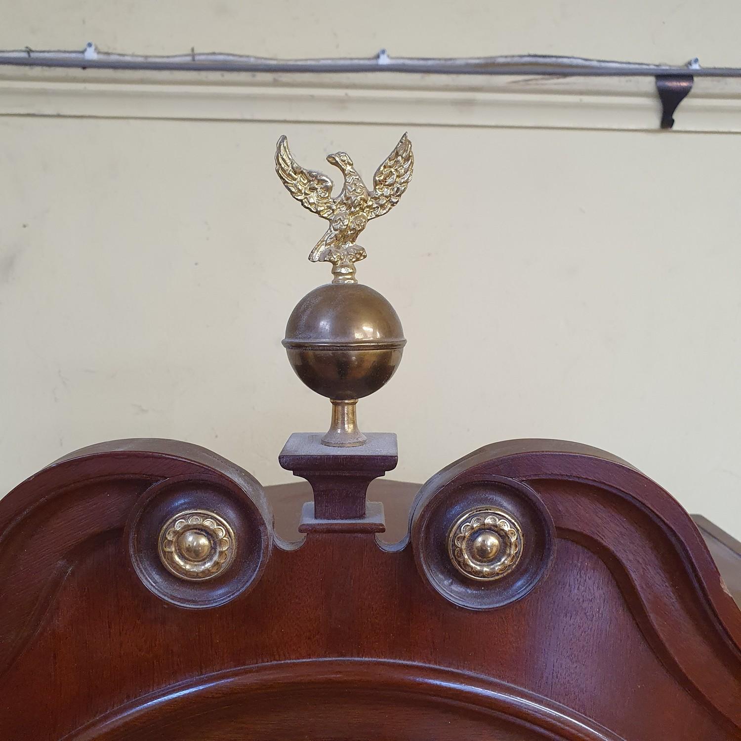 A modern longcase clock, brass dial, signed Gooddfellow Wadebridge, in mahogany case, 207 cm - Bild 3 aus 4