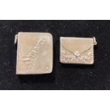 Two silver stamp cases Modern
