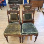 A set of six late 19th century carved walnut chairs, in the manner of Bruce Talbot (6)
