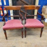 A pair of 19th century style mahogany carver chairs (2)