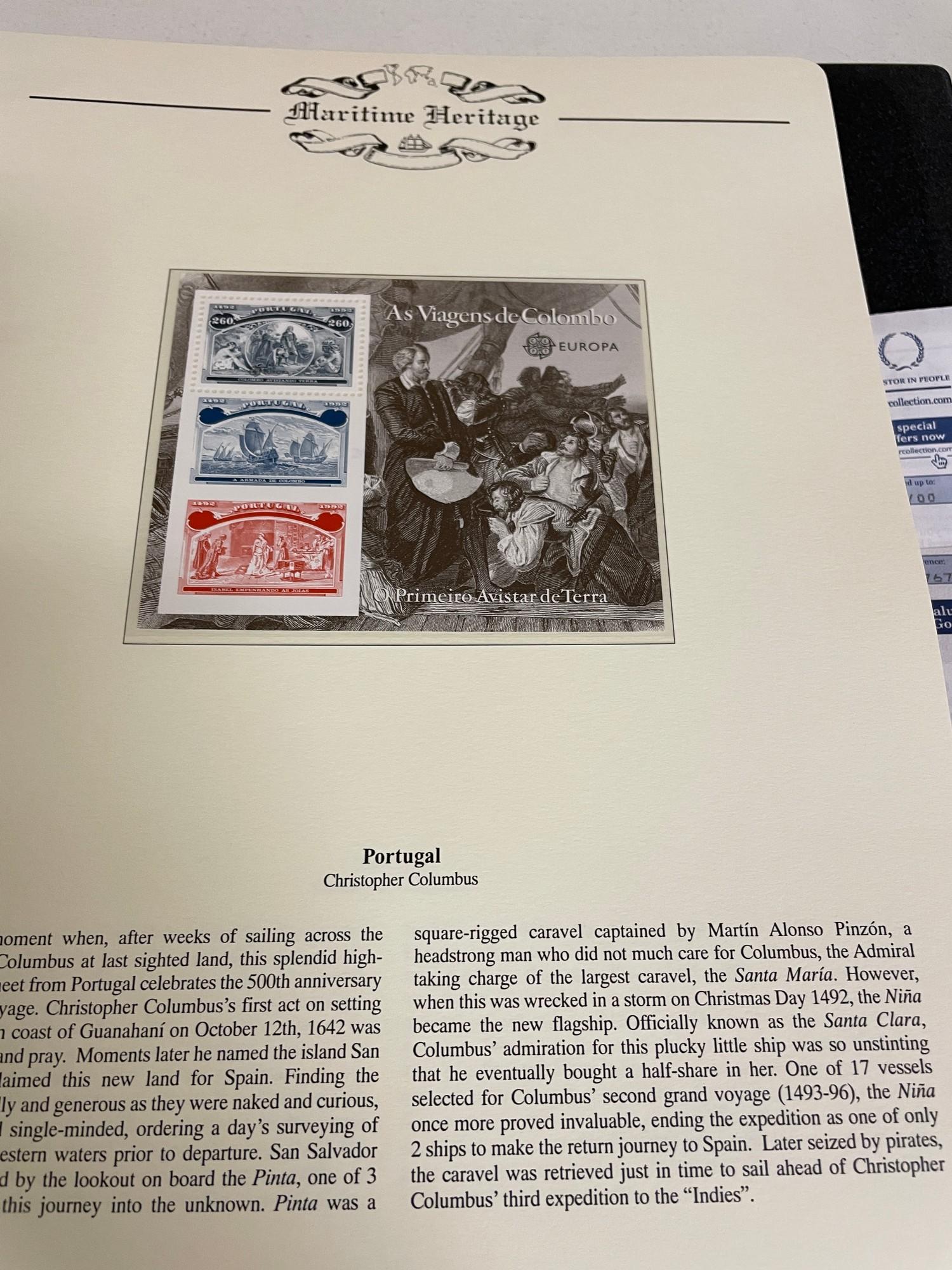 Westminster Maritime Heritage, Christopher Columbus, First Day Covers in three albums, and three - Bild 138 aus 346