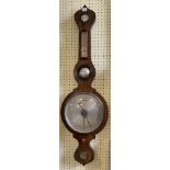 A 19th century mahogany wheel barometer, 105 cm high