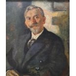 Continental school, early 20th century, portrait of a bearded gentleman, indistinctly signed and